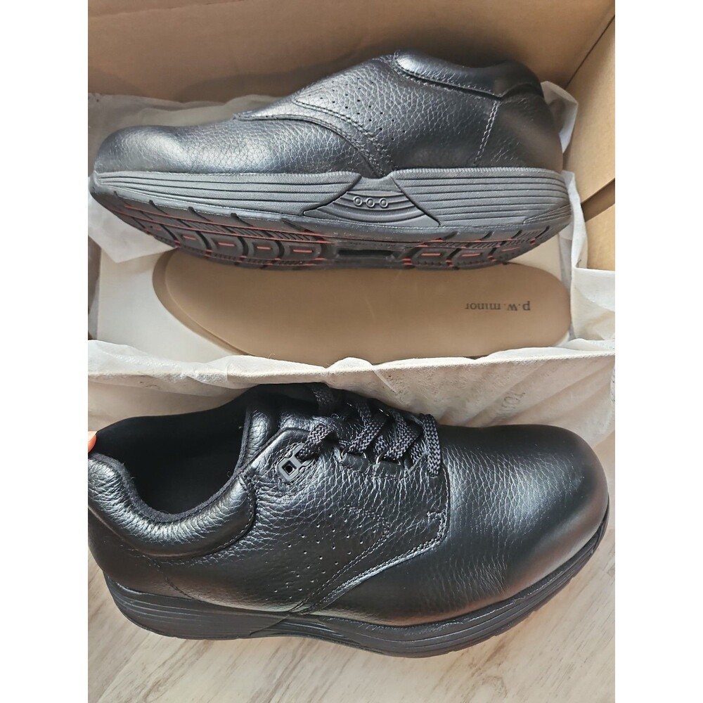 PW Minor Leisure Time DX2 Comfort Orthopedic Black Leather Shoes SZ 9.5
